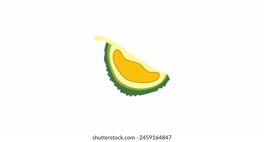 durian fruit cut logo design
