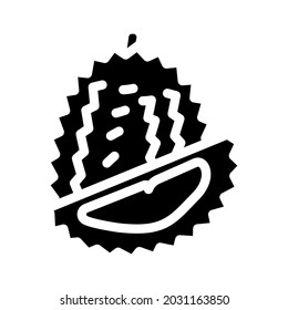 durian fruit glyph icon vector. durian fruit sign. isolated contour symbol black illustration