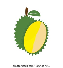 Durian fruit icon logo vector