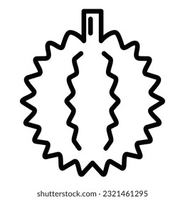 durian fruit icon on transparent background