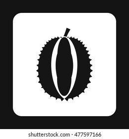 Durian fruit icon in simple style isolated on white background. Plant symbol