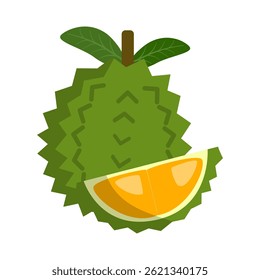 Fruta de durión aislada sobre fondo blanco.