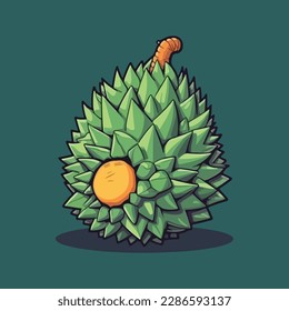 Durian fruit or King of fruit vector, durian simple style