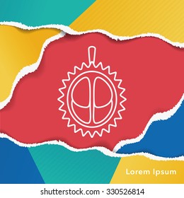 durian fruit line icon