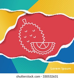 durian fruit line icon