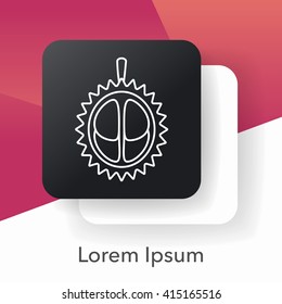 durian fruit line icon