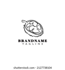 durian fruit logo cartoon icon design template modern isolated vector illustration