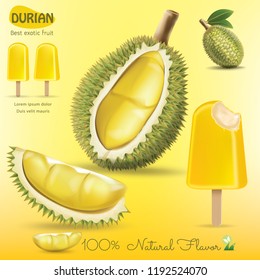 durian fruit package ice cream