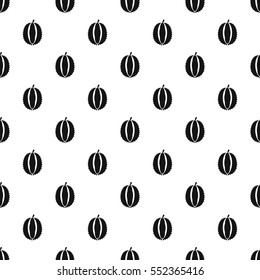 Durian fruit pattern. Simple illustration of durian fruit vector pattern for web
