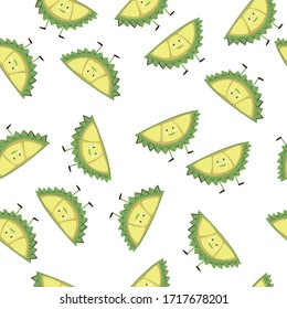 Durian Fruit Seamless Pattern Can Be Used For: Background,Wallpaper,Icon,And Others