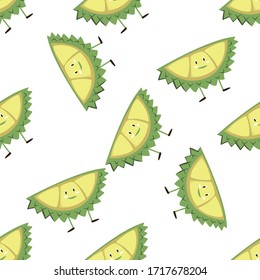 Durian Fruit Seamless Pattern Can Be Used For: Background,Wallpaper,Icon,And Others