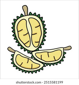 durian fruit vector illustration design. Eps 10