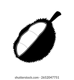 Durian fruit vector.Durian icon.  Fruit with strong potent smell. Flat style vector illustration design.