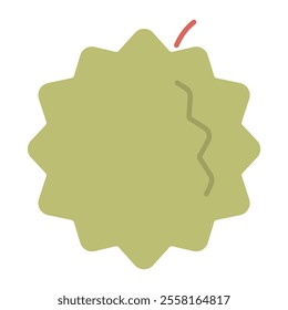 Durian icon elements Fruit isolate illustration vector