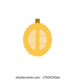 Durian Icon flach Design Vektorillustration Illustration. einzeln auf weißem Hintergrund