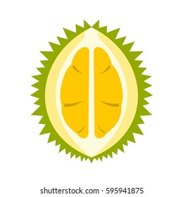 Durian icon in flat style isolated on white background vector illustration