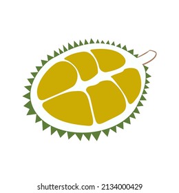 Durian Symbol. Obstschild. Vektorgrafik
