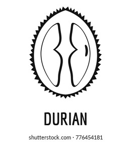 Durian icon. Simple illustration of durian vector icon for web