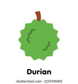 Durian Icon, Vector, Illustration .