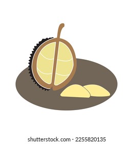 durian icon vector illustration symbol design