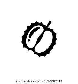 Durian icon vector in trendy flat style isolated on white background