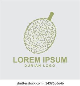 Durian logo concept. king of fruit