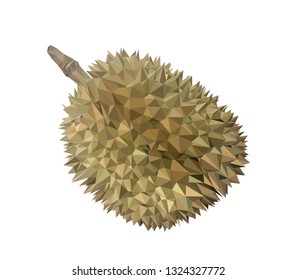 Durian low polygonal vector