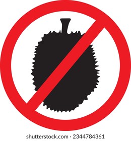 Durian nicht in diesem Bereich erlaubt Durian verboten, NO durian Bitte signieren Vektoreps