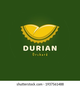 Durian Orchard Logo Concept, Durian Fresh Fruit Logo Symbol