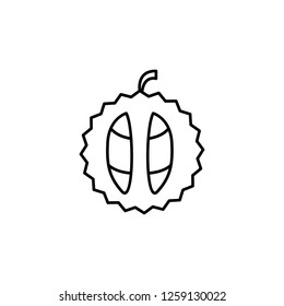 durian outline icon. Element of fruits icon. Thin line icon for website design and development, app development. Premium icon