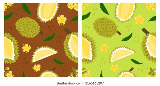 Dibujo de patrón ininterrumpido en durión moderno de moda