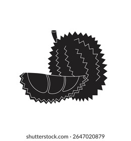durian silhoutte vector art design illustration
