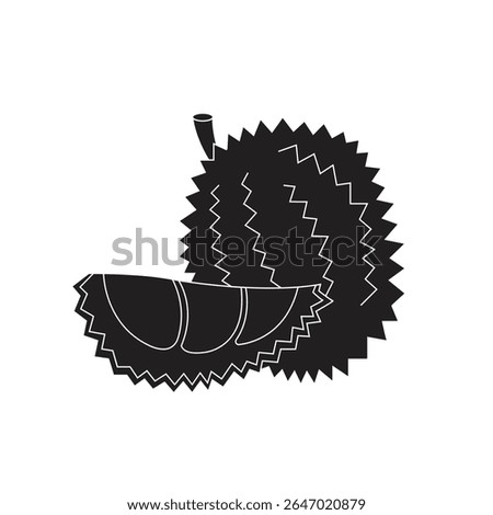durian silhoutte vector art design illustration