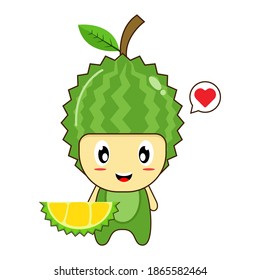 Durian and durian slices vector