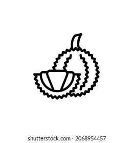 durian vector icon. fruit icon outline style. perfect use for icon, logo, illustration, website, and more. icon design line style