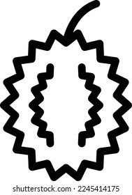 ilustración de durian Vector sobre un fondo transparente. Símbolos de calidad superior. Iconos vectoriales de línea delgada para el diseño de conceptos y gráficos.