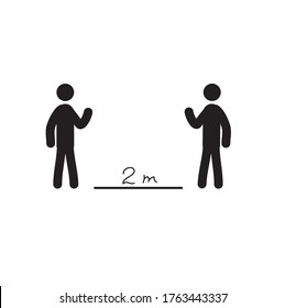 during a coronavirus pandemic, keep your distance while walking, be safe