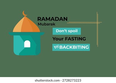 During the holy month of Ramadan, a flat and simple design is appropriate for posters, social media posts, awareness campaigns, and religious content.