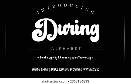During Sport Modern Future bold Alphabet Font. Typography urban style fonts for technology, digital, movie logo bold style. vector illustration