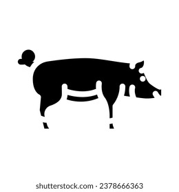 duroc pig breed glyph icon vector. duroc pig breed sign. isolated symbol illustration