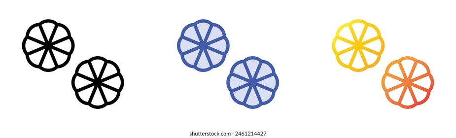 duros icon. Linear, Blue Fill and Gradient Style Design Isolated On White Background