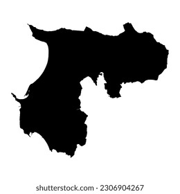 Durres county map, administrative subdivisions of Albania. Vector illustration.