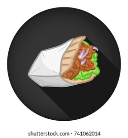 Durum Icon Round Flat Vector Art Design Color Illustration