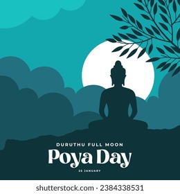 Duruthu Full Moon Poya Day. The Day of Srilanka illustration vector background. Vector eps 10