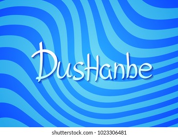 Dushanbe city, handwriten text. Vector calligraphic design.