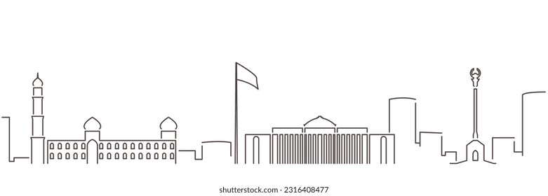 Línea Oscura De Dusambé Esquina Simple Minimalista Con Fondo Blanco