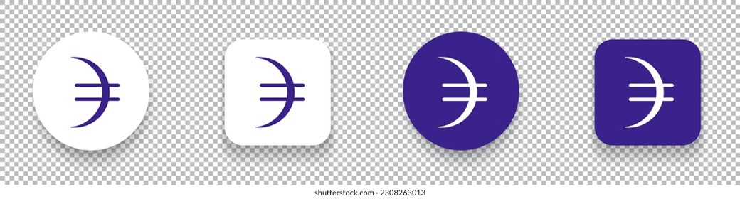 Dusk Network (DUSK) crypto currency logo symbol set isolated on transparent background vector