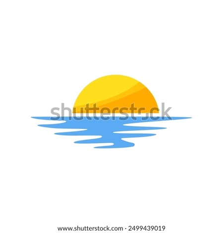 dusk sunset cartoon. view nature, horizon morning, dawn sunny dusk sunset sign. isolated symbol vector illustration