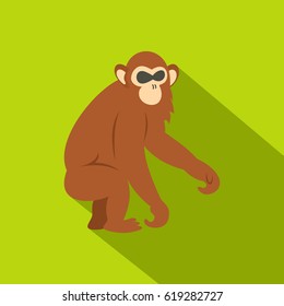 Dusky leaf monkey icon. Flat illustration of dusky leaf monkey vector icon for web