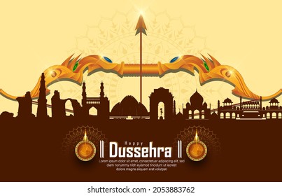 DUSSEHRA- abstract illustration of dussehra. vector